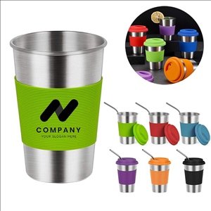 12oz Spill Proof Kids Cups With Straw and Lid